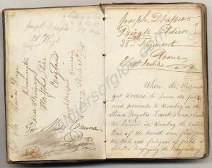 Diary or notebook of Grenadier Joseph Draper, 28th
