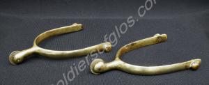 Pair of brass spurs. Belonged to 2905 Private Herb