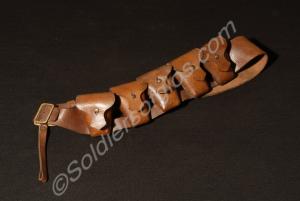 Leather ammunition bandolier. Royal Gloucestershir