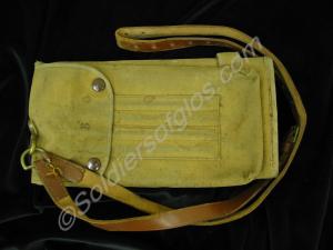 Canvas map case initialed with letter 'B' and with