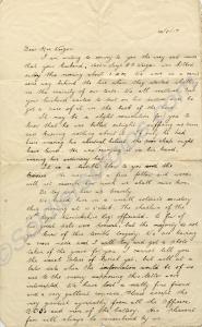 Bereavement letter written by Captain Bright to th