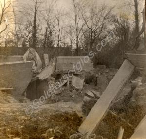Ruined church. 1st Battalion, The Gloucestershire