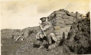 Officer wearing fur-lined coat. 1st Battalion, The