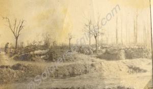 View of trenches and dug-outs. 1st Battalion, The