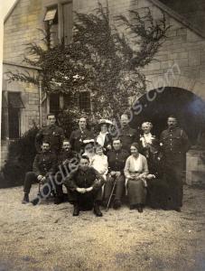 Soldiers with family. 1st Battalion, The Glouceste