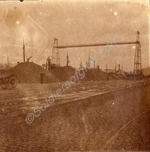 Dockside coal yard. 1st Battalion, The Gloucesters