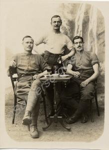 Private Lewis on left, Private Hale (standing) and