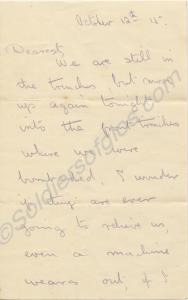 Letter written to his wife by Captain Roger Dougla