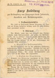 German instructions for ground troops in dealing w