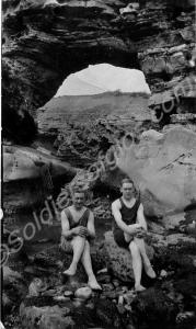 14087 Private Arthur Stanley Jones and friend at s
