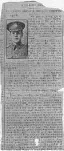 Article about 16564 Private Nelson Frank Griffin.