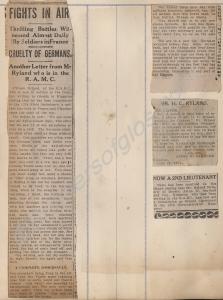 Articles about Private Herbert Ryland, Royal Army