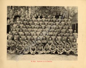 "D" Company with Captain A.H. Radice. 1st Battalio
