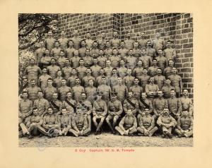 "E" Company with Captain W.A.M. Temple. 1st Battal