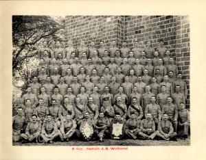 "H" Company with Captain J.R. Wethered. 1st Battal