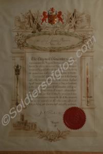 Diploma awarded to 11560 Sergeant James Rawson, 7t