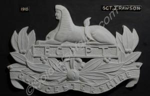Plaster-cast bas-relief of Gloucestershire Regimen