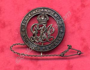 Silver War Badge. Belonged to to 19021 Private Wil