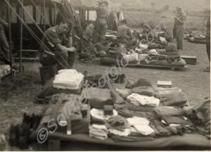 Kit inspection at Gil Gil Camp.  1st Battalion, Th