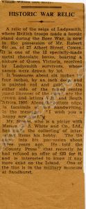 Article relating to Queen Victoria chocolate box f