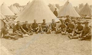 Bandsmen in camp of 2/5th Battalion, The Glouceste