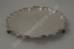 Silver salver.  Presented to Captain S.S. Marling