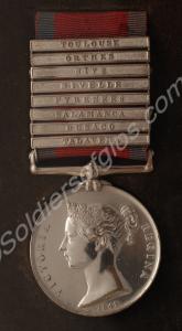 Military General Service Medal with clasps for Tal