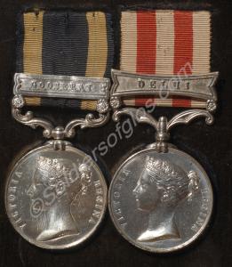 Group of two medals; Punjab Medal with clasp for G