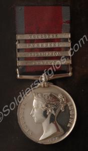 Military General Service Medal with clasps for Bus