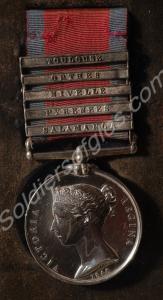 Military General Service Medal with clasps for Sal
