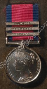 Military General Service Medal with clasps for Bus