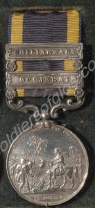 Punjab Medal with clasps for Goojerat and Chilianw