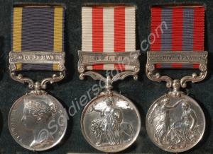 Group of three medals; Punjab Medal with clasp for