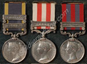 Group of three medals; Punjab Medal with clasps fo