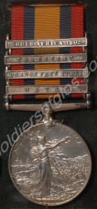 Queen's South Africa Medal with clasps for Natal,