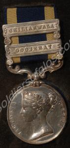 Punjab Medal with clasps for Goojerat and Chilianw
