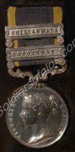 Punjab Medal with clasps for Goojerat and Chilianw