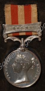 India Mutiny Medal with clasp for Delhi. Awarded t