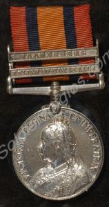 Queen's South Africa Medal with clasps for Relief