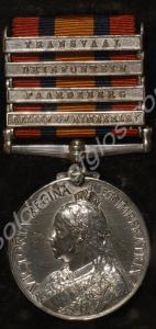 Queen's South Africa Medal with clasps for Relief