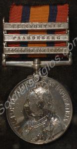 Queen's South Africa Medal with clasps for Relief
