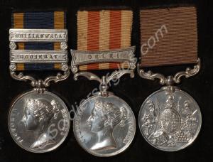 Group of three medals; Punjab Medal with clasps fo