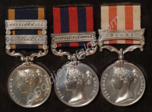 Group of three medals; Punjab Medal with clasps fo