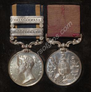 Group of two medals; Punjab Medal with clasps for
