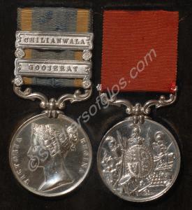 Group of two medals; Punjab Medal with clasps for
