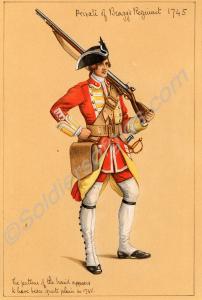 Watercolour of a private soldier, "hatman", of Bra