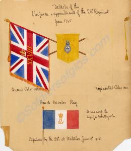 Watercolour of the Colours of the 28th North Glouc