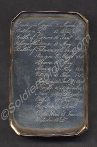 The Waterloo Snuff Box. (Detail). Presented by Col