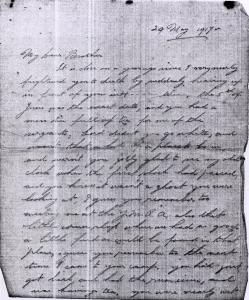 Photocopy of letter from 13673 Private Charles Har
