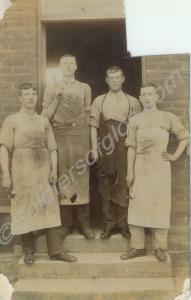 Shoe maker's shop. 8320 Private William James Brow